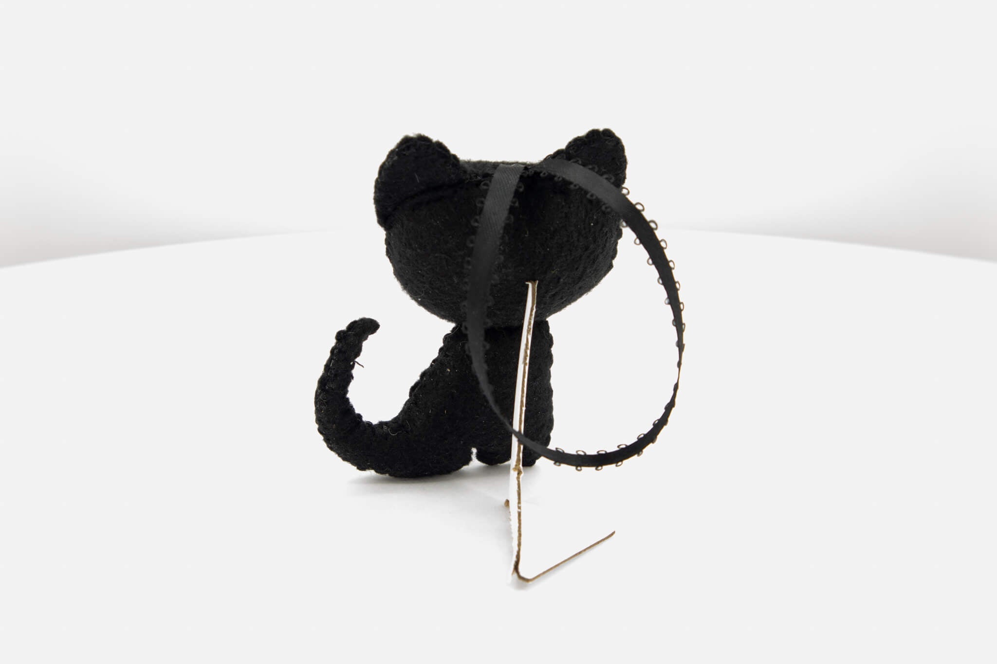 Quirky Felt Black Cat Ornament - Pearl Moon Creations