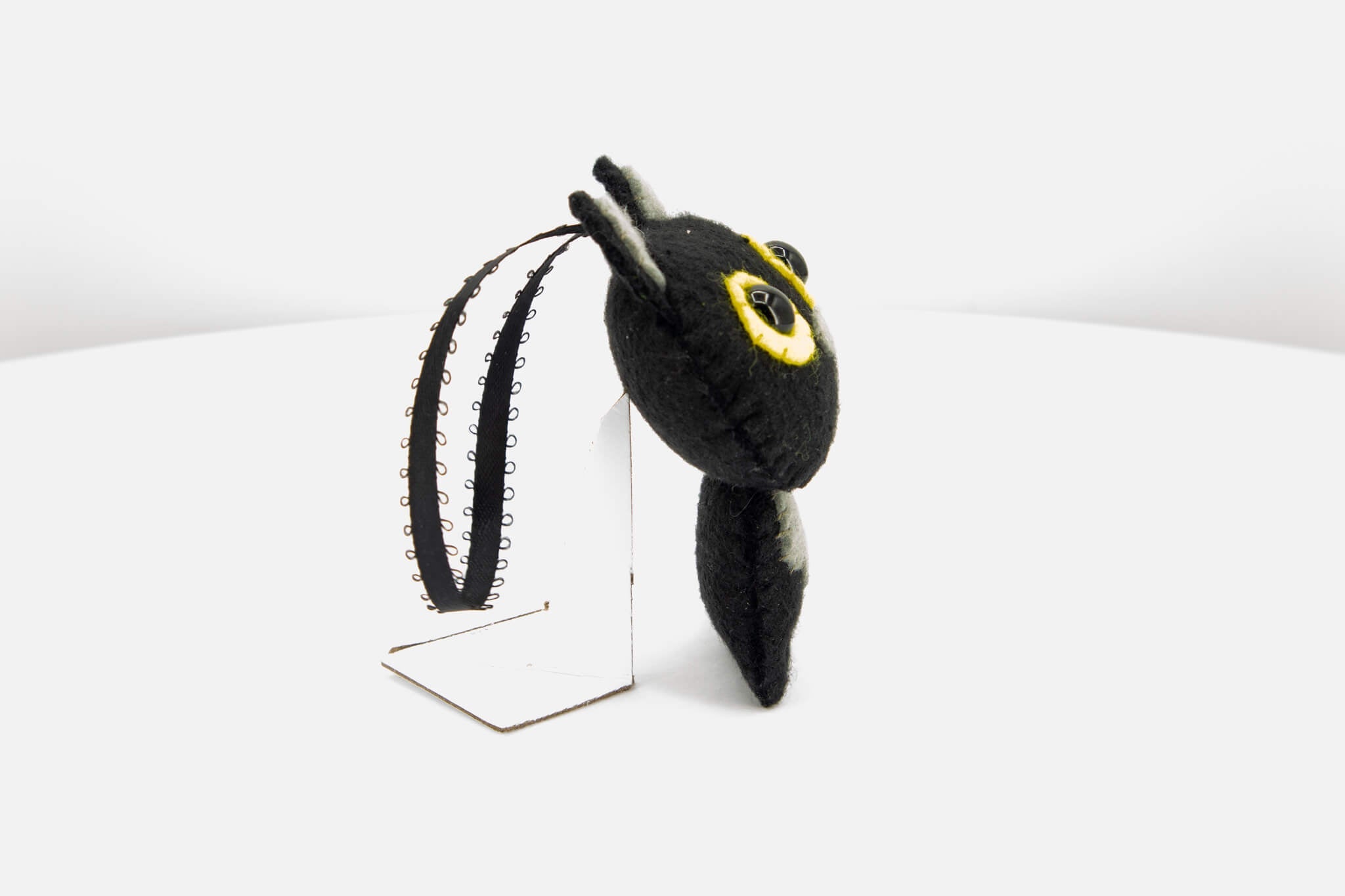 Quirky Felt Black Cat Ornament - Pearl Moon Creations