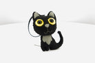 Quirky Felt Black Cat Ornament - Pearl Moon Creations
