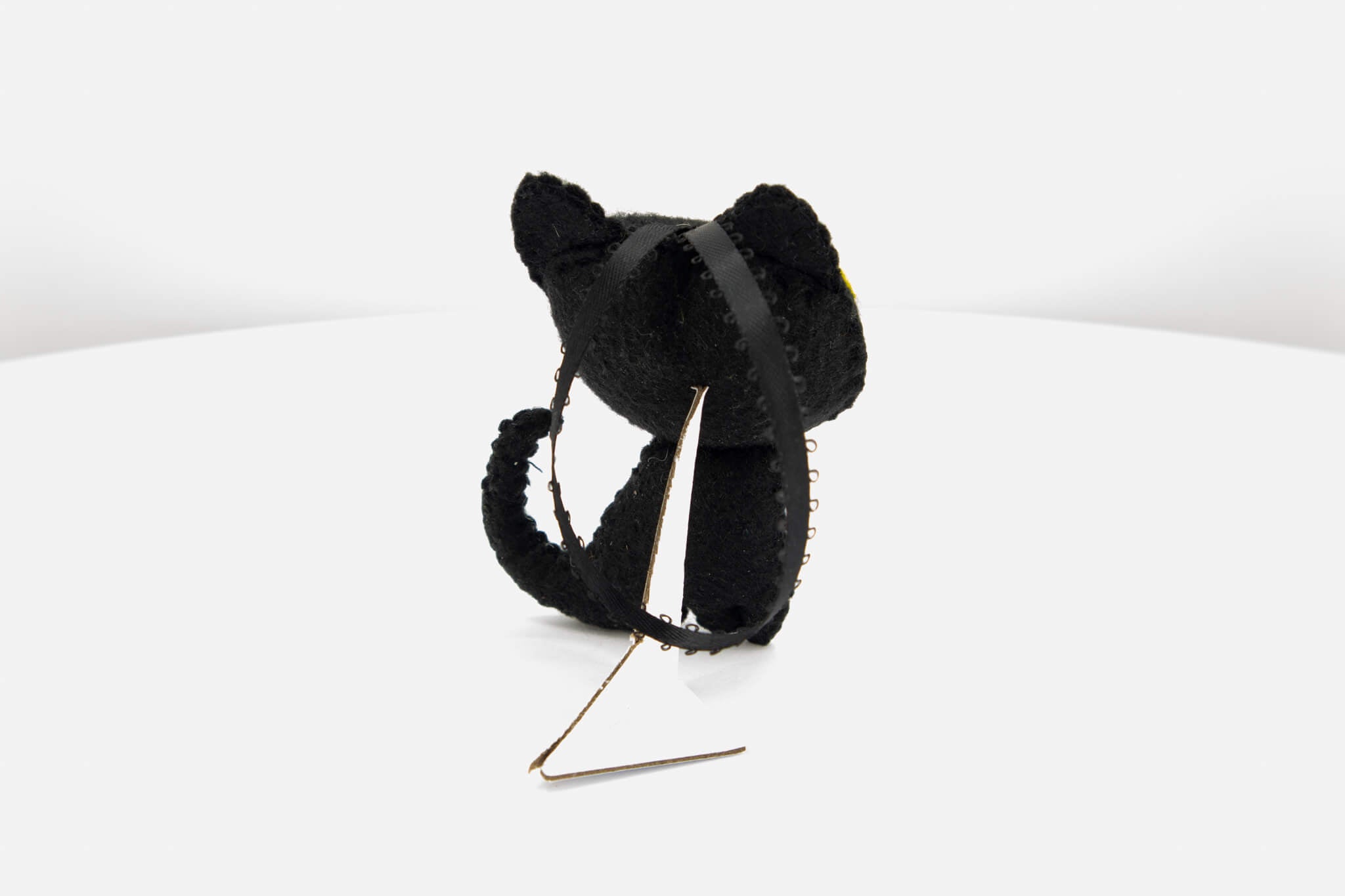 Quirky Felt Black Cat Ornament - Pearl Moon Creations