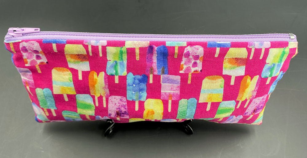 Rainbow Popsicle Zipper Pouch - Pearl Moon Creations