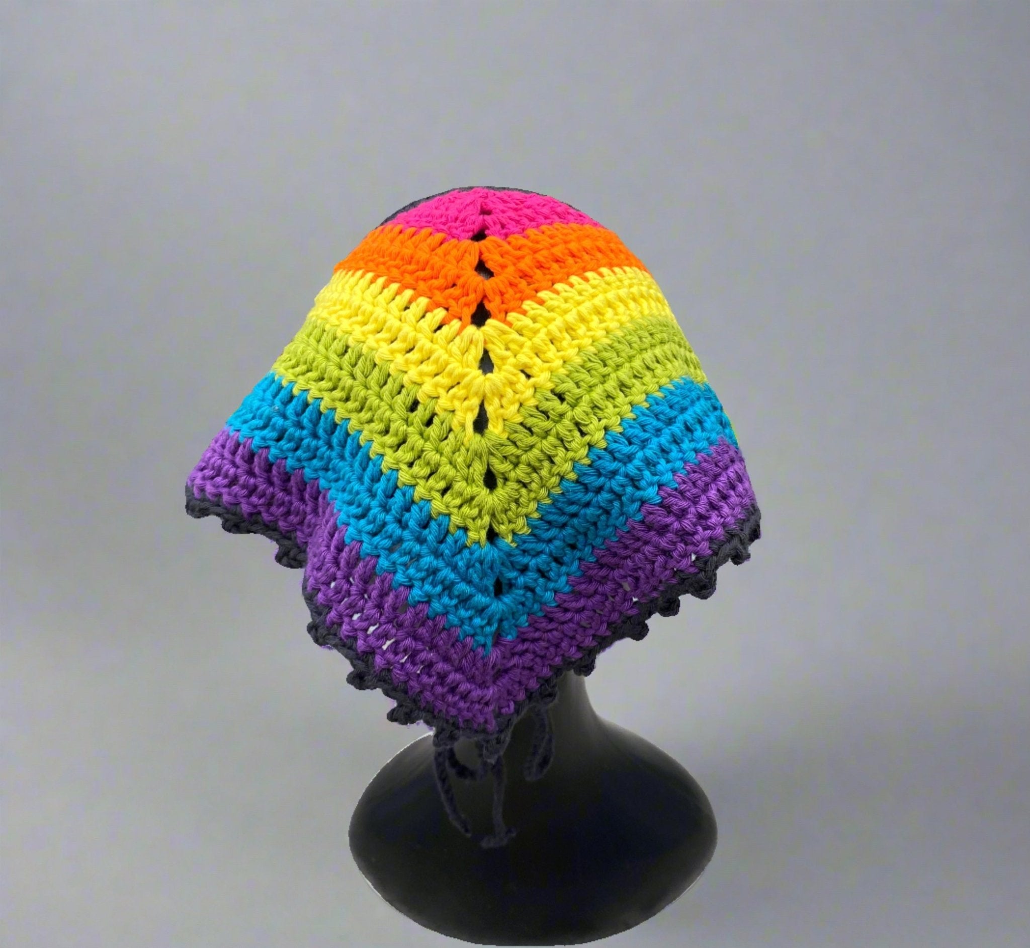 Rainbow Pride Crochet Bandana - Pearl Moon Creations