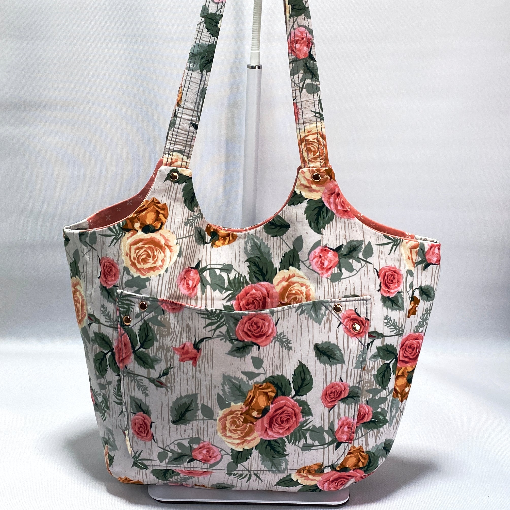 Rose Larkspur Tote - Pearl Moon Creations