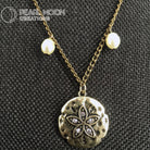 Sand Dollar with Pearls Necklace - Pearl Moon Creations
