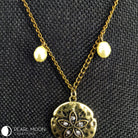 Sand Dollar with Pearls Necklace - Pearl Moon Creations