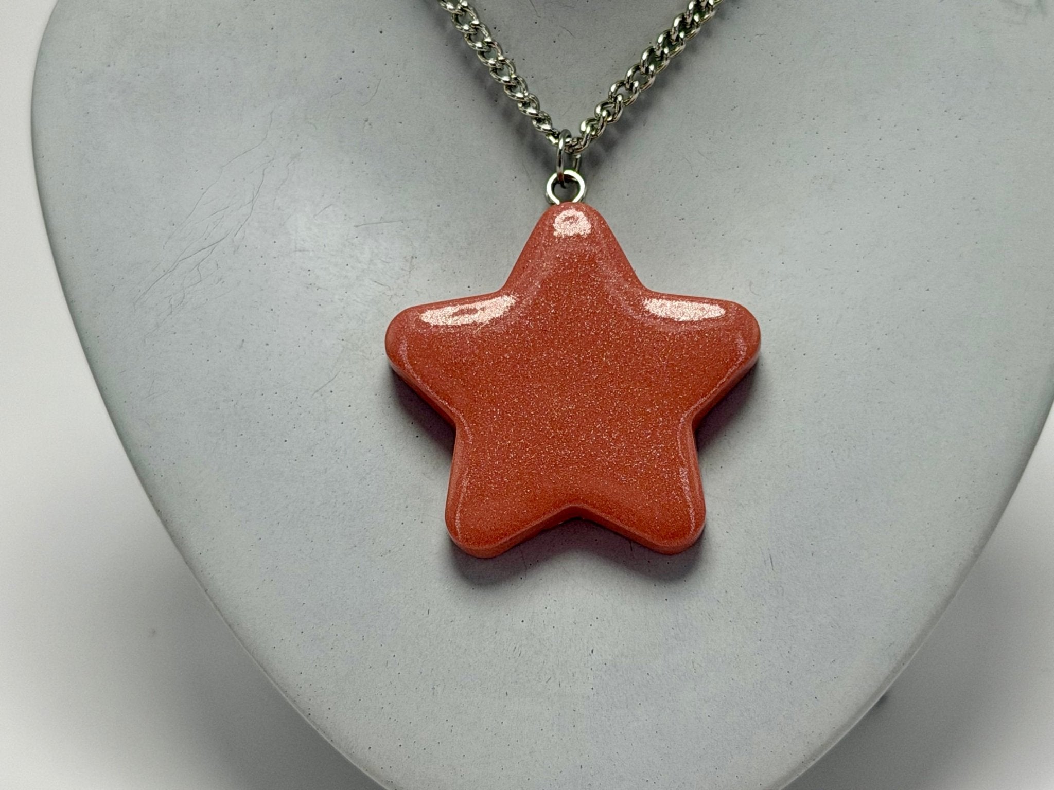 Shimmery Star Pendant Necklace (Solid colors) - Pearl Moon Creations