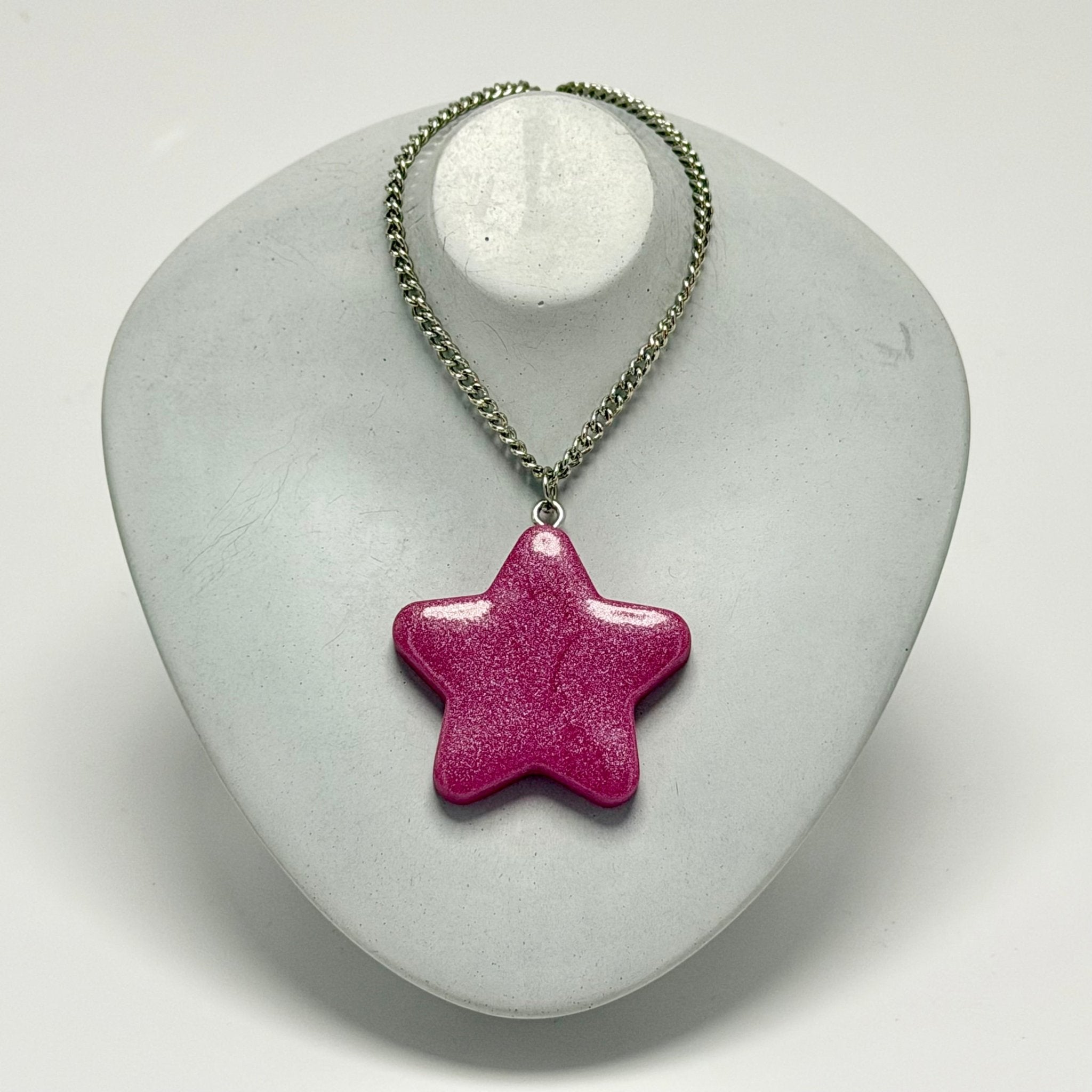 Shimmery Star Pendant Necklace (Solid colors) - Pearl Moon Creations