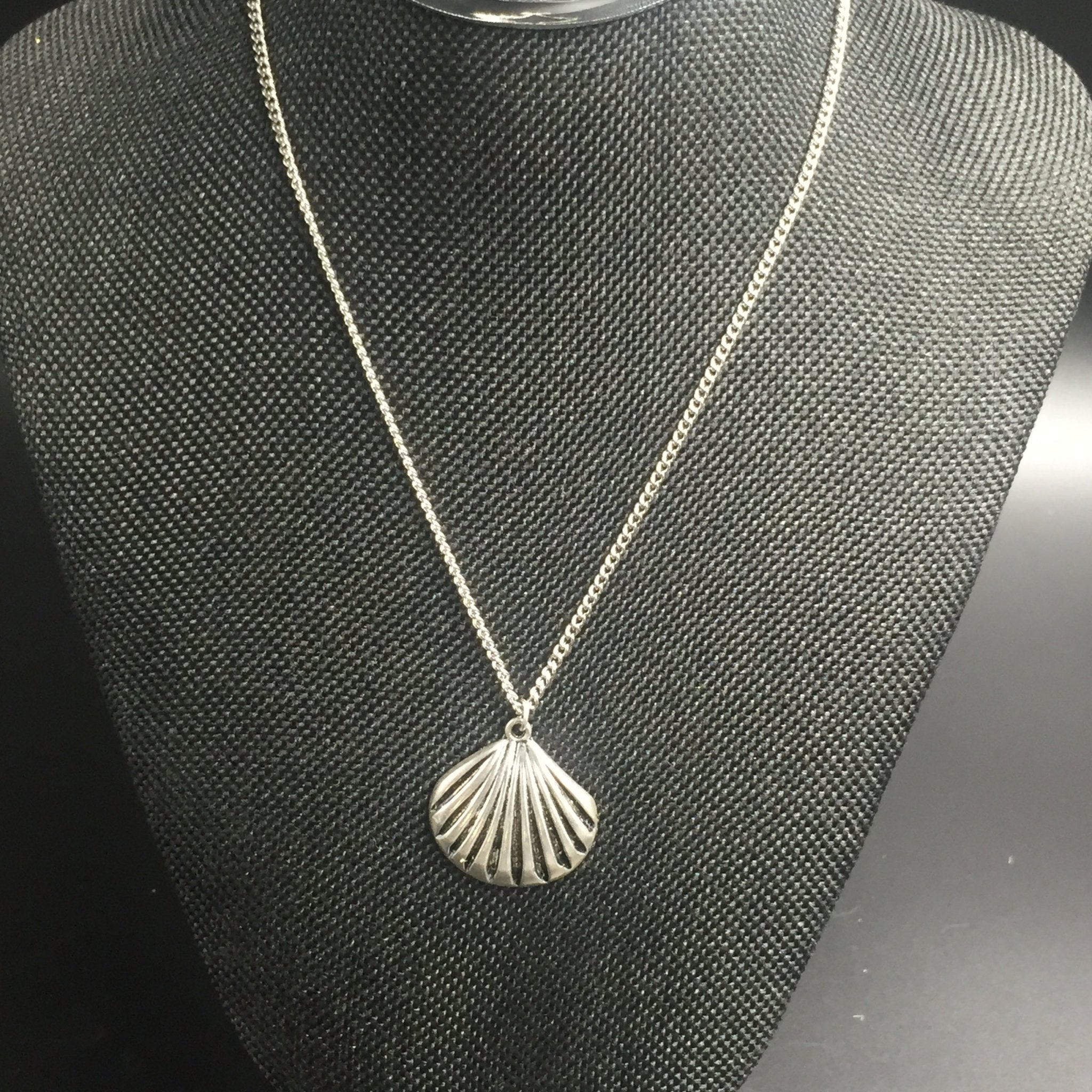Silver Shell Pendant Necklace - Pearl Moon Creations