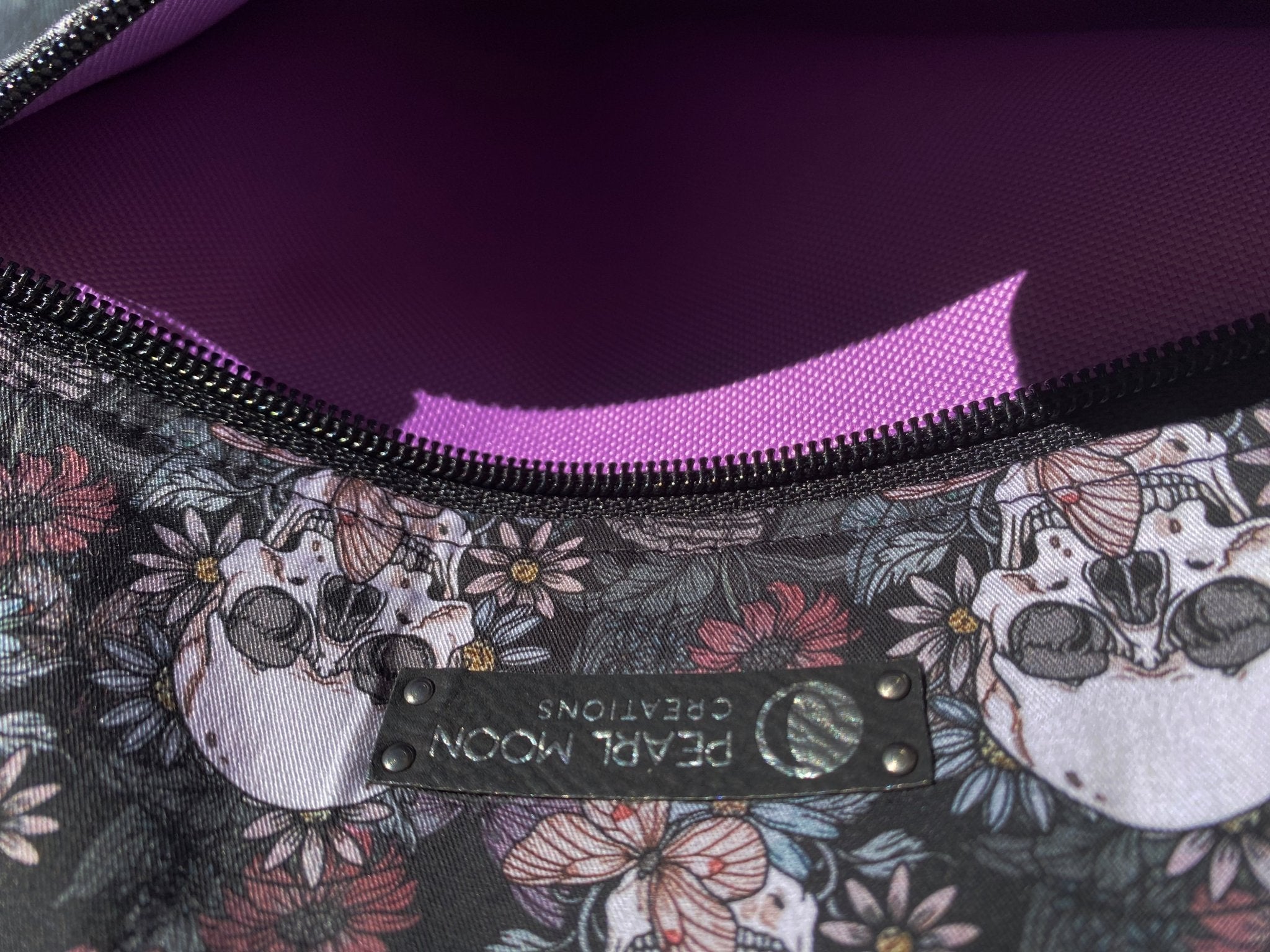Skull and Moth Pelican Tote - Pearl Moon Creations