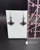 Small Gunmetal Bee Earrings - Pearl Moon Creations