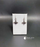 Small Gunmetal Bee Earrings - Pearl Moon Creations