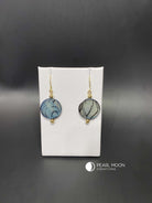 Striped Shell Earrings - Pearl Moon Creations