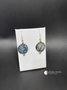 Striped Shell Earrings - Pearl Moon Creations