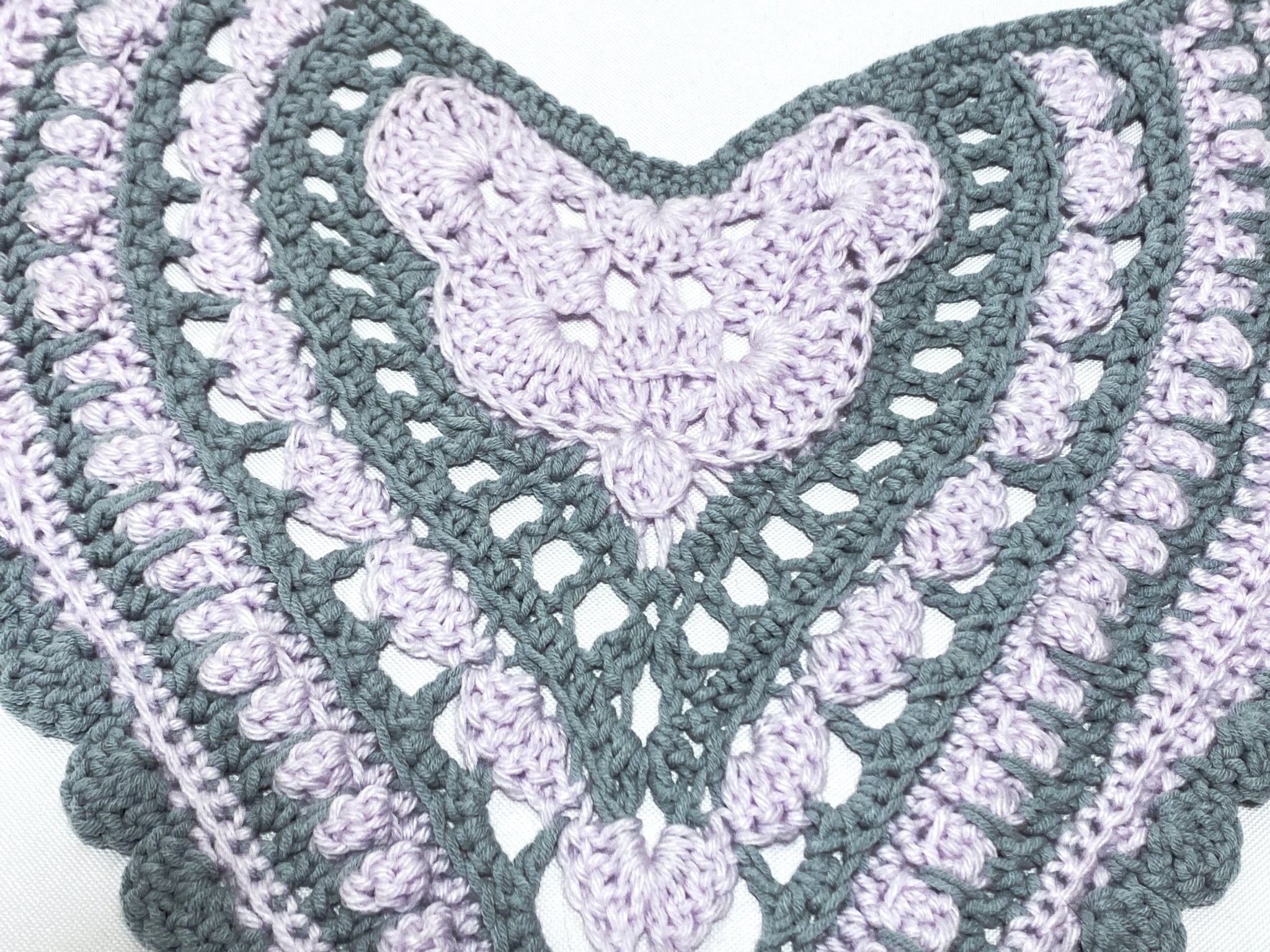 Wanderlust Crochet Bandana Purple and Gray - Pearl Moon Creations