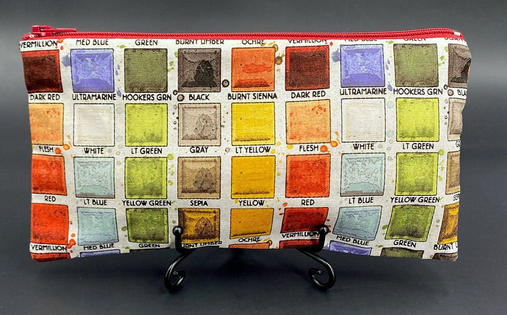 Watercolor pan Zipper Pouch - Pearl Moon Creations