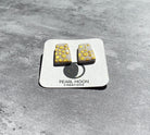White and Gold Polka Dot Earrings - Pearl Moon Creations