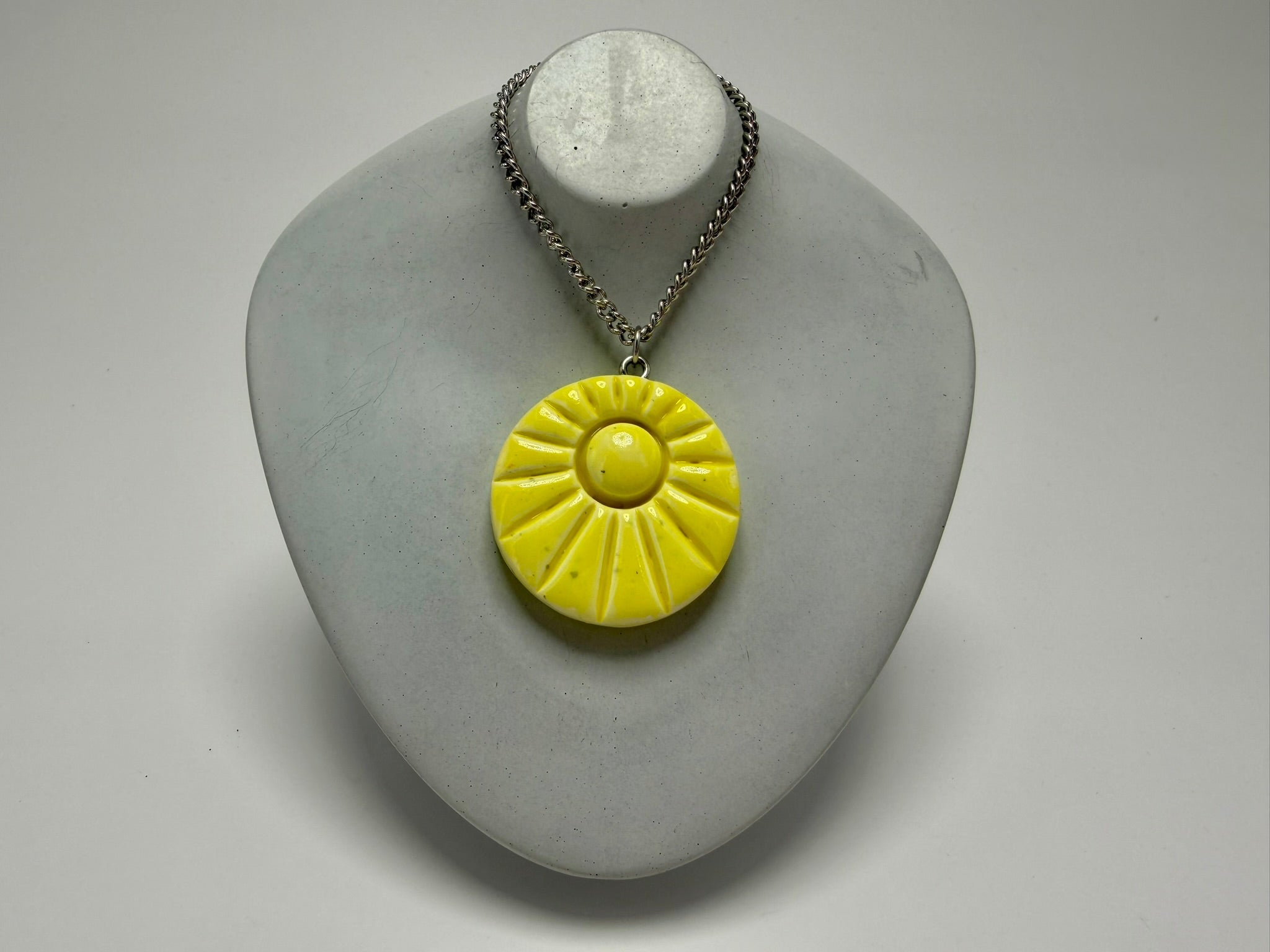 Yellow Sun Pendant Necklace - Pearl Moon Creations