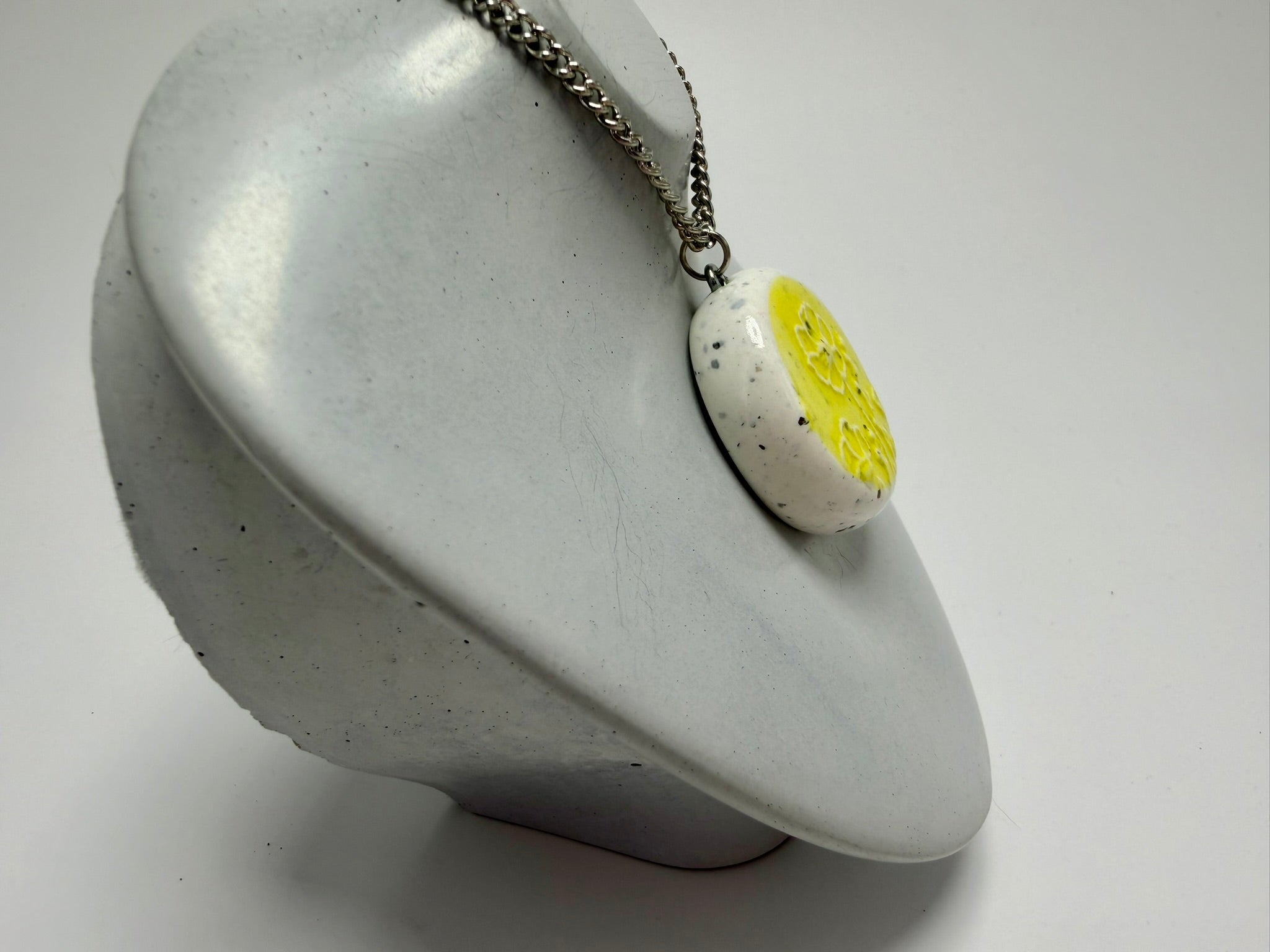 Yellow Wildflower Pendant Necklace - Pearl Moon Creations